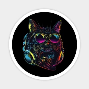 Cat DJ Rave Magnet